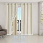 Cortina Blackout PVC com Tecido Voil 2,80 m x 2,30 m Bege