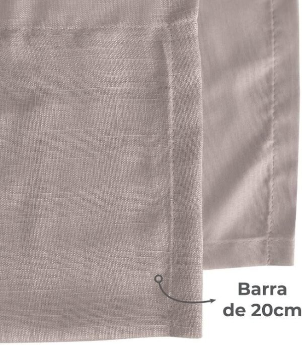 Cortina Linho Flame Voil de Gaze 2,80m x 2,50m c/Forro e... - Image 6