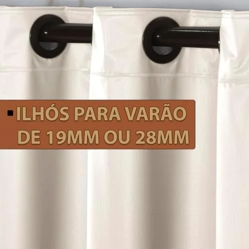 Cortina Blackout 2,80x1,60 Bege PVC Liso Janela Sala Quarto - Image 5