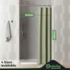 NEATERIZE Cortina de chuveiro de barraca verde sálvia -... - Image 3