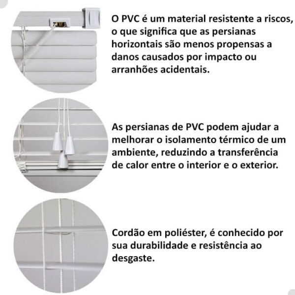 Persiana Horizontal Para Janela PVC 25mm Cortina Sala Quarto... - Image 4