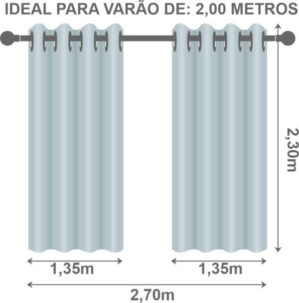 Cortina Blackout em Tecido Prime 2,70 m x 2,30 m - Bege - Image 4