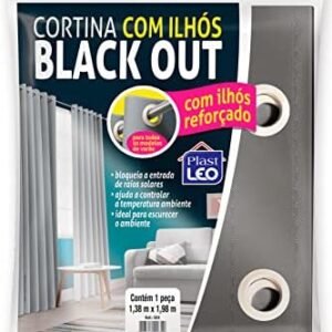 Cortina Blackout PVC com Ilhós (1,38 x1,98m) | Plast Leo...
