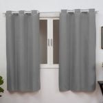 Cortina De Tecido Para Sala Quarto 2,40m X 1,70m Cinza