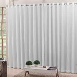 Cortina De Varão Voil Branco 3,00x2,30 Forro Blackout Tecido
