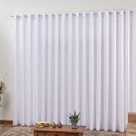 Cortina De Varão Voil Branco Sala Quarto 5,00x2,80 Com Forro