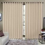 Cortina Tecido Rustico 4,00M x 2,30M Semi Blackout Areia...