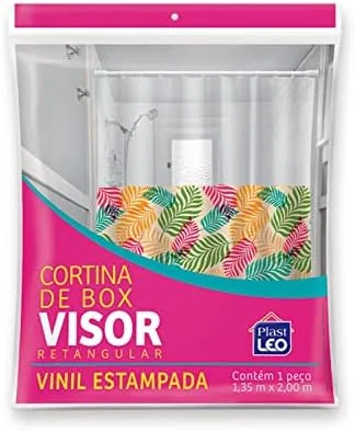 Cortina para Box Golfinho Visor Cristal (1,35x2,00m) | Plast...