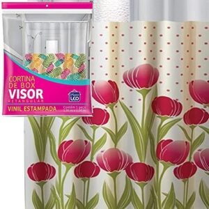  Cortina para Box Lyon Viseira Cristal (1,35x2,00m) |  Plast Leão...
