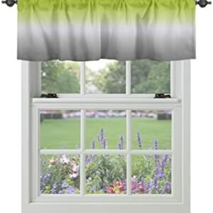 Cortinas de cortina de janela ombré verde e cinza ombré de...
