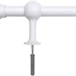 Kit varão simples para cortina 2 metros 19mm Cor:Branco
