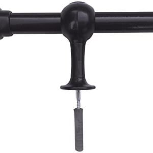 Kit varão simples para cortina 2 metros 19mm Cor:Preto
