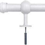 Kit varão simples para cortina 2,4 metros 28mm (Branco)