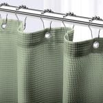 NEATERIZE Cortina de chuveiro de barraca verde sálvia -...