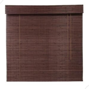 Persiana Bambu Rolo 180large x 140alt com bandô - Zebrano
