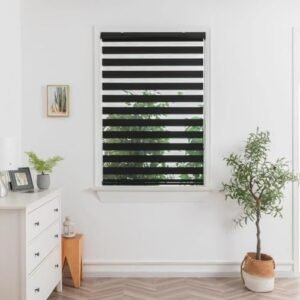 Persiana Double Vision Sunny 1,20Larg X 1,60Alt Total Preto
