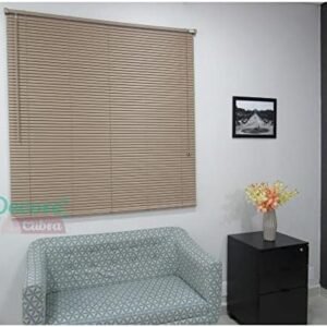 Persiana Horizontal PVC 25mm BLOCO 140larg x 160alt Café
