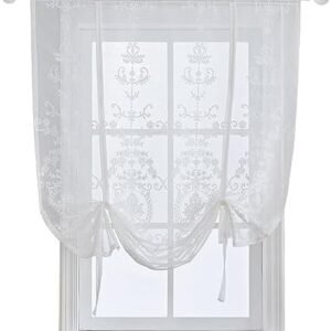 Cortinas de amarrar transparente HomeyHo para cozinha com...
