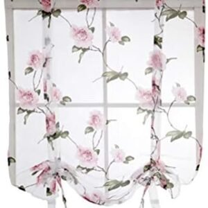 Para Sala Varanda Quarto Cortinas Romanas Florais...
