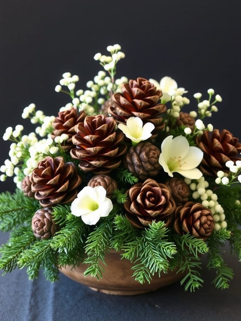 18 arranjos florais de inverno para decoração de peça central
