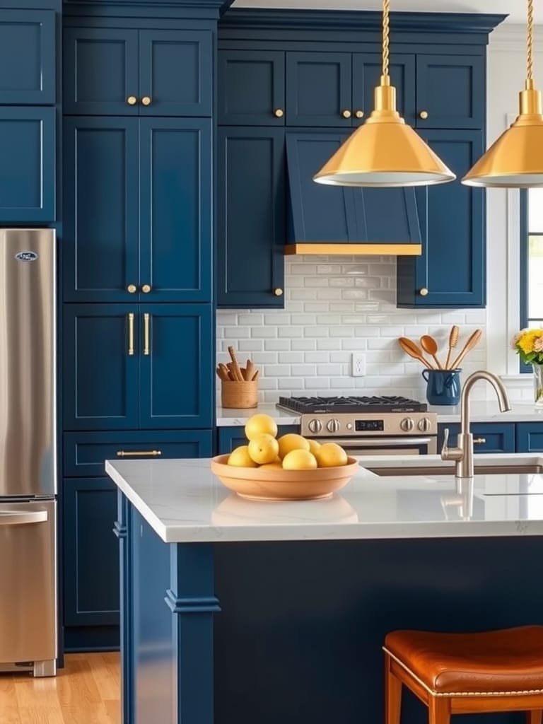 Navy Blue and Gold