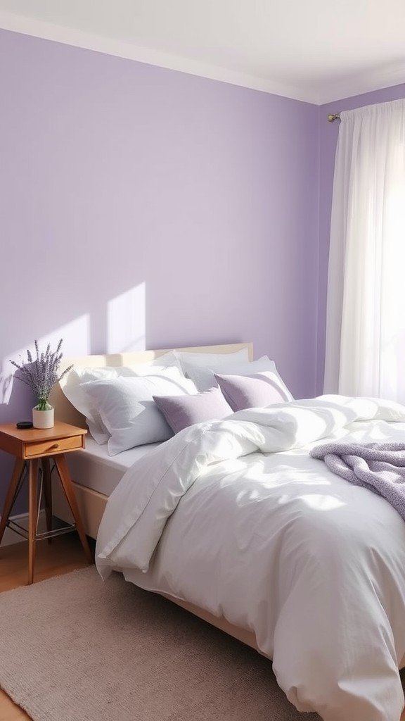 Tinta de lavanda para paredes