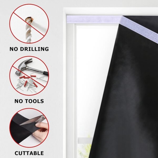 LazBlinds Persianas de rolo 100% blackout, sem ferramentas,... - Imagem 3