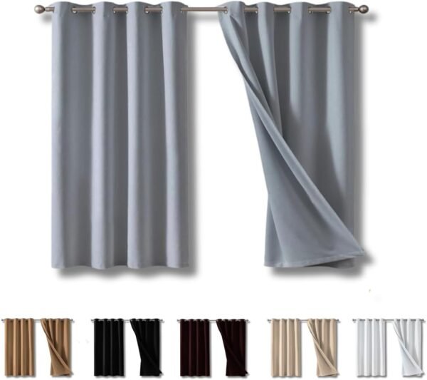 Cortina blackout tecido 2,60m x 1,80m corta luz para porta e... - Image 2
