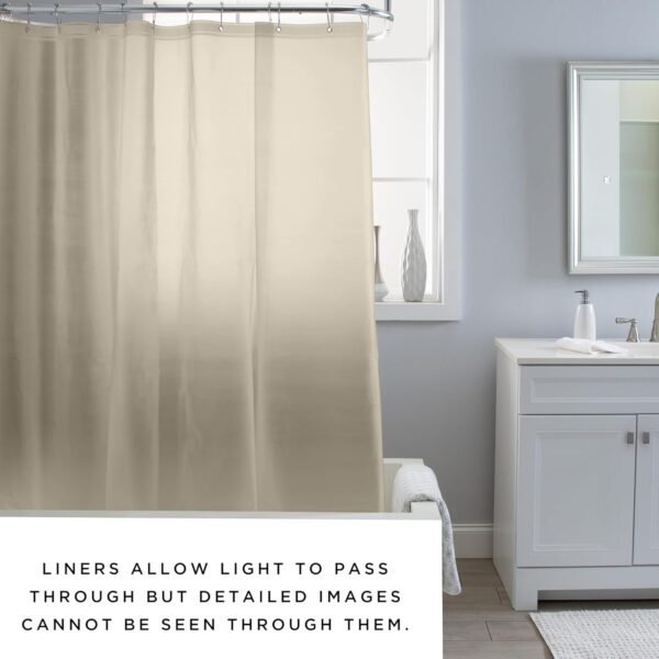 Cortina de chuveiro pesada Bath Bliss, 182 x 182 cm, bege - Image 2