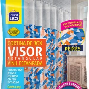 Cortina para Box PEIXES Visor Cristal (1,35x2,00m) | Plast...
