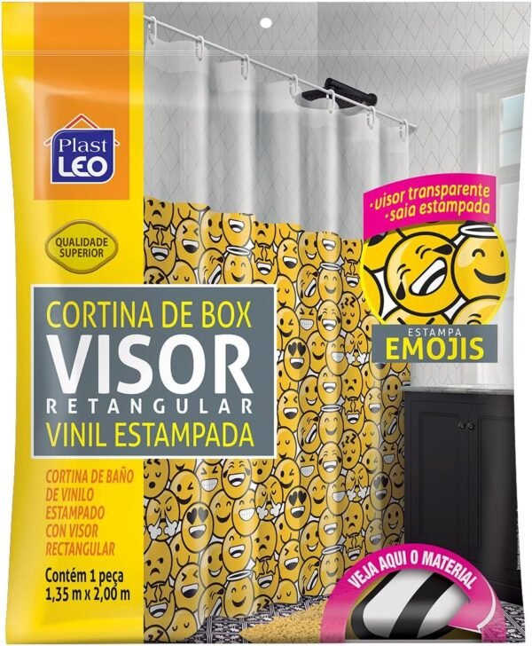 Cortina para caixa emojis visor cristal (1.35x2,00m) | Plasta ...