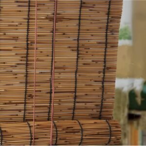 LIJINBO BambooRollos para área externa, palheta natural,...
