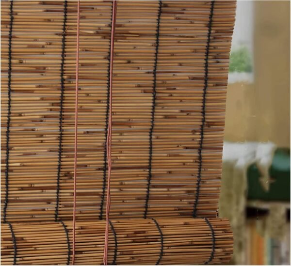 LIJINBO BambooRollos para área externa, palheta natural,...