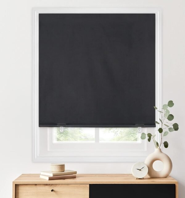 LazBlinds Persianas de rolo 100% blackout, sem ferramentas,...