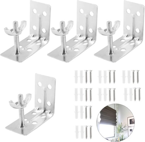 LifCratms 4 suportes romanos para persiana - Suporte em L...