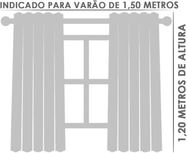 Cortina Tecido Piquet Floral Bege 2,00x1,20 Sala Cozinha - Image 3