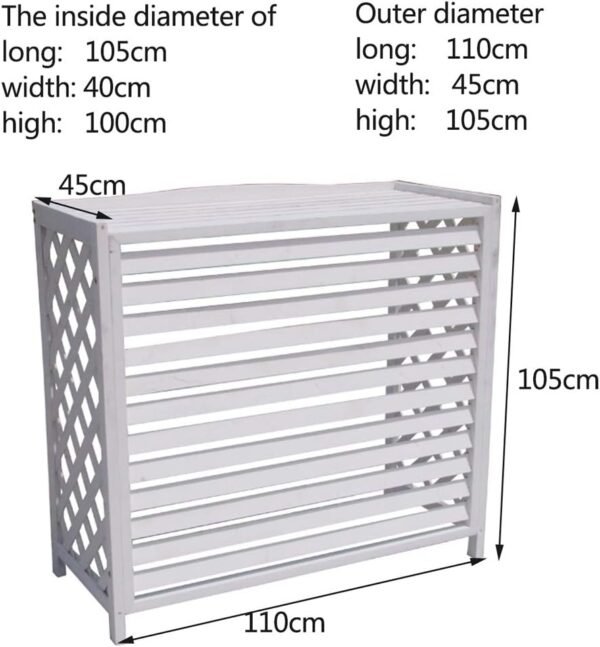 Rack de madeira para ar condicionado, suporte de flores,... - Imagem 2