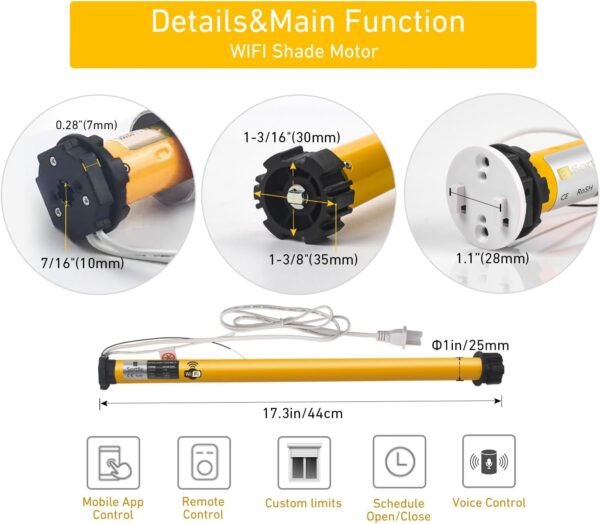 Motor de persianas Smart Life/WiFi para persianas de enrolar... - Imagem 5