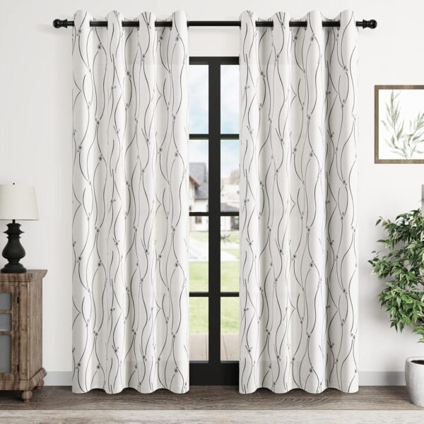 Cortinas texturizadas de linho 213 cm de comprimento... - Image 2
