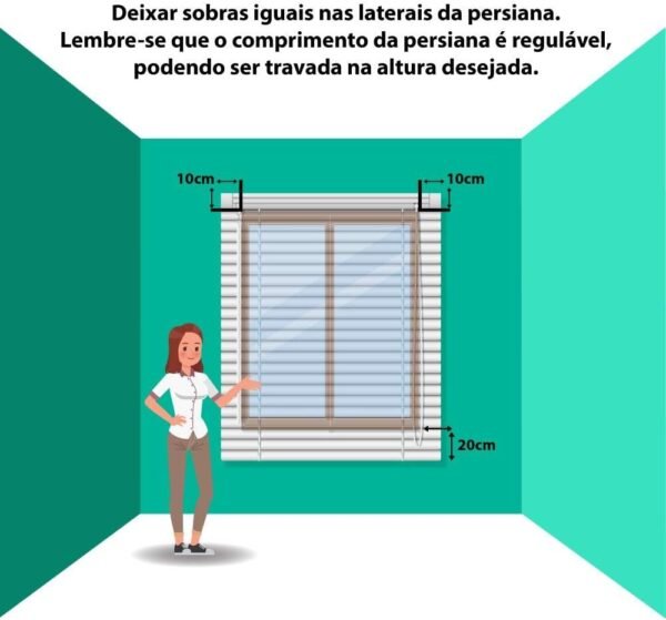 Persiana Horizontal PVC Vermelha 140 (L) x 140 (A) Cortina... - Imagem 2