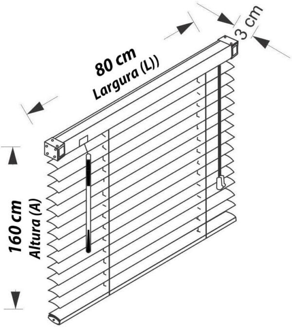PVC horizontal persa PVC preta 80 (l) x 160 (a) cm Cortina ... - Imagem 4