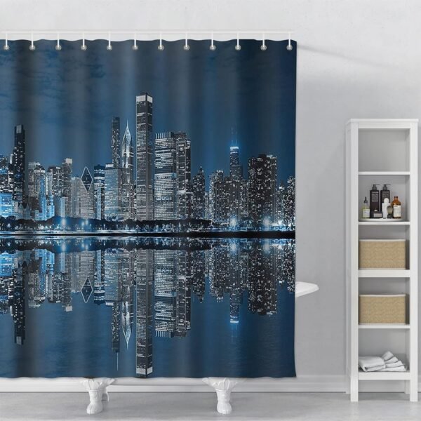 Spxubz Chicago Skyline Sleeping City Dramatic Urban Rounding ... - Imagem 2