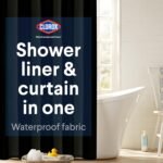 CLOROX Forro de cortina de chuveiro de banheiro 2 em 1,...