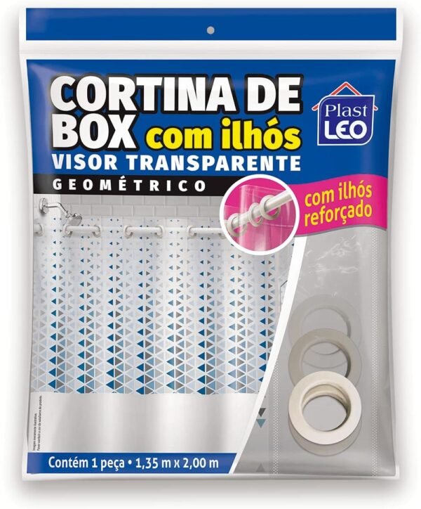Cortina para Box com Ilhós - Visor Geométrico (1,35x2,00m) |...