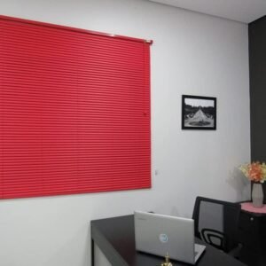 Persiana Horizontal PVC Vermelha 140 (L) x 140 (A) Cortina...
