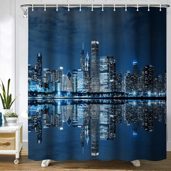 Spxubz Chicago Skyline Sleeping City Dramatic Urban Rounding ...