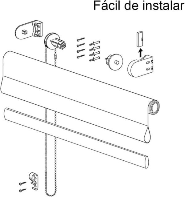 Persiana Blackout Rolo Branca | 1,60m Largura x 1,60m Altura... - Imagem 7