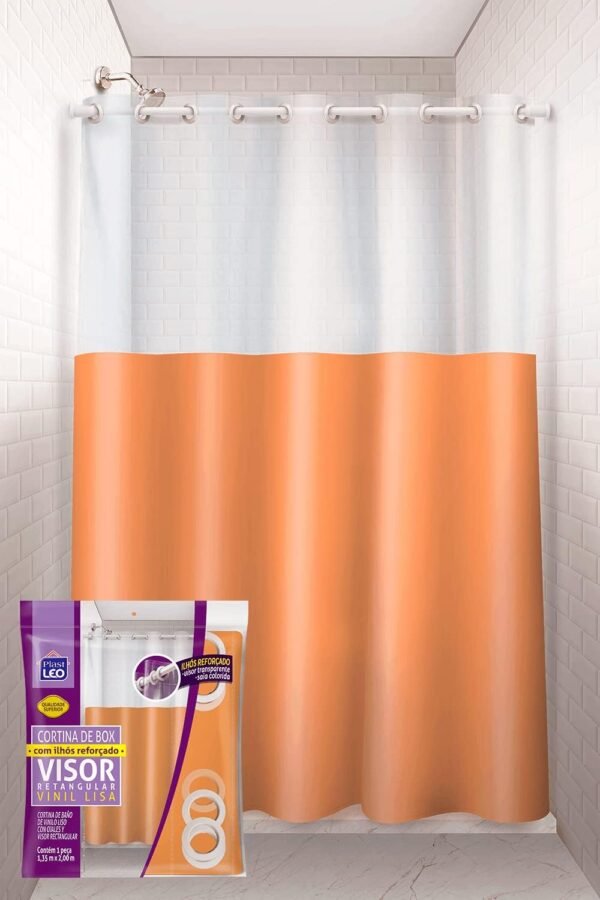 Cortina para Box Bege com Ilhós Visor Cristal (1,35x2,00m) |... - Image 2