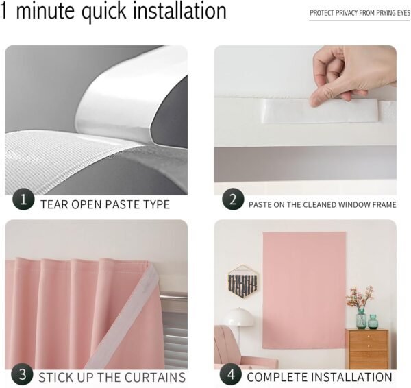 Cortinas blackout autoadesivas - Cortinas adesivas para... - Imagem 4