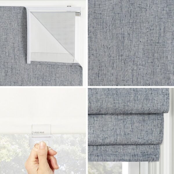 Sun Zero Persiana romana 100% blackout texturizada... - Imagem 3